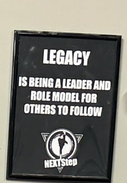 The Legacy poster on the NEXTStep dojang wall